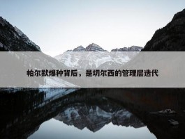 帕尔默爆种背后，是切尔西的管理层迭代