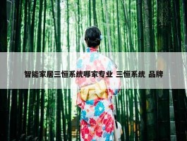 智能家居三恒系统哪家专业 三恒系统 品牌