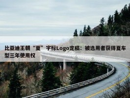 比亚迪王朝“夏”字标Logo定稿：被选用者获得夏车型三年使用权