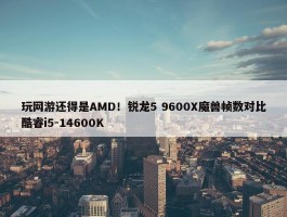 玩网游还得是AMD！锐龙5 9600X魔兽帧数对比酷睿i5-14600K