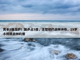 男单8强出炉！国乒占3席，王楚钦约战林诗栋，19岁小将挑战林昀儒