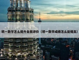 初一数学怎么提升自我评价（初一数学成绩怎么能提高）