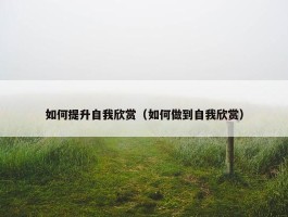 如何提升自我欣赏（如何做到自我欣赏）