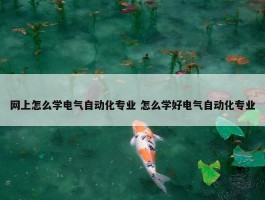 网上怎么学电气自动化专业 怎么学好电气自动化专业