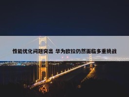 性能优化问题突出 华为欧拉仍然面临多重挑战