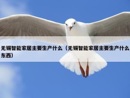 无锡智能家居主要生产什么（无锡智能家居主要生产什么东西）