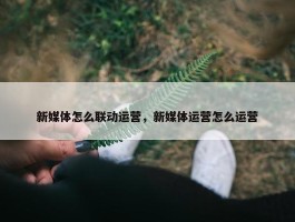 新媒体怎么联动运营，新媒体运营怎么运营