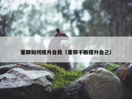 董聊如何提升自我（董卿不断提升自己）