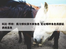 科比-怀特：我习惯扮演不同角色 无论哪种角色我都能表现出色