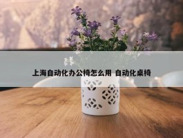 上海自动化办公椅怎么用 自动化桌椅