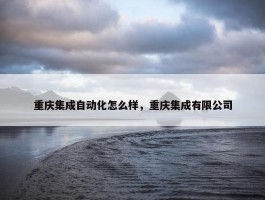 重庆集成自动化怎么样，重庆集成有限公司