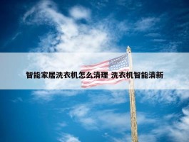 智能家居洗衣机怎么清理 洗衣机智能清新