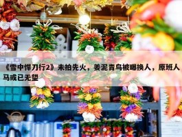 《雪中悍刀行2》未拍先火，姜泥青鸟被曝换人，原班人马或已无望