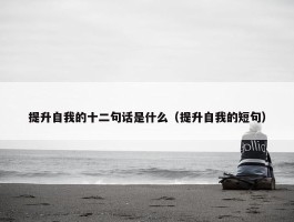 提升自我的十二句话是什么（提升自我的短句）