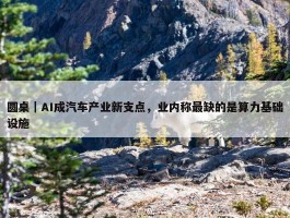 圆桌｜AI成汽车产业新支点，业内称最缺的是算力基础设施