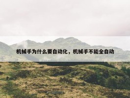 机械手为什么要自动化，机械手不能全自动