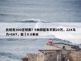 比坦克300还划算？5米四驱车不到20万，224马力+8AT，能蹚0.8米水