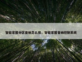 智能家居分区音响怎么接，智能家居音响控制系统