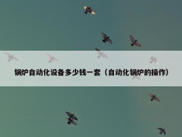 锅炉自动化设备多少钱一套（自动化锅炉的操作）