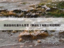 俱进自动化是什么意思（俱进化工有限公司招聘网）