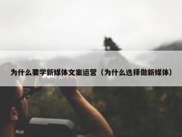 为什么要学新媒体文案运营（为什么选择做新媒体）