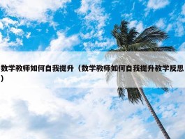 数学教师如何自我提升（数学教师如何自我提升教学反思）