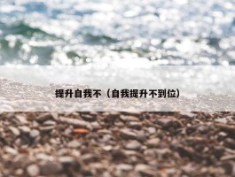 提升自我不（自我提升不到位）