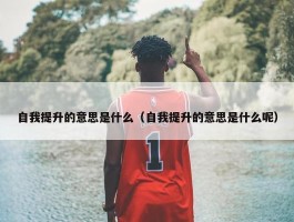 自我提升的意思是什么（自我提升的意思是什么呢）