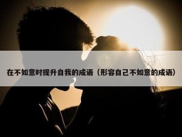 在不如意时提升自我的成语（形容自己不如意的成语）