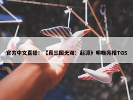 官方中文直播！《真三国无双：起源》明晚亮相TGS