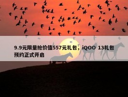 9.9元限量抢价值557元礼包，iQOO 13礼包预约正式开启