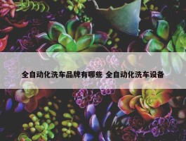 全自动化洗车品牌有哪些 全自动化洗车设备