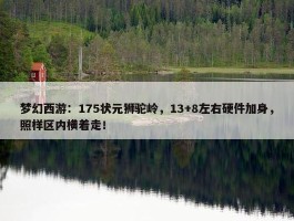 梦幻西游：175状元狮驼岭，13+8左右硬件加身，照样区内横着走！