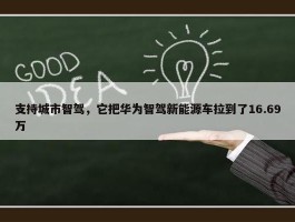 支持城市智驾，它把华为智驾新能源车拉到了16.69万