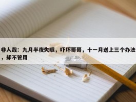 非人哉：九月半夜失眠，吓坏哥哥，十一月送上三个办法，却不管用