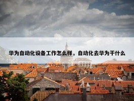 华为自动化设备工作怎么样，自动化去华为干什么