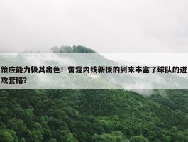 策应能力极其出色！雷霆内线新援的到来丰富了球队的进攻套路？