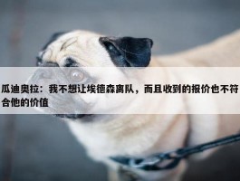 瓜迪奥拉：我不想让埃德森离队，而且收到的报价也不符合他的价值