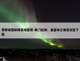 费耶诺德前锋圣地亚哥-希门尼斯：夏窗米兰曾尝试签下我