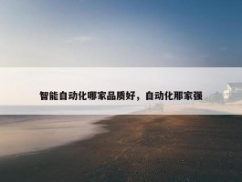 智能自动化哪家品质好，自动化那家强