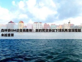 森林狼GM谈交易唐斯：新的劳资协议下球队阵容深度越来越重要