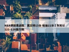 NBA季前赛战报：莫兰特13分 哈迪21分 灰熊以121-116独行侠