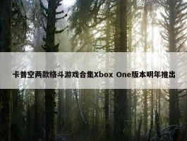 卡普空两款格斗游戏合集Xbox One版本明年推出