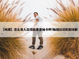 【鸣潮】怎么有人在技能里塞抽卡啊!釉瑚玩法机制详解~