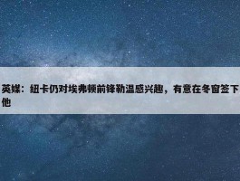 英媒：纽卡仍对埃弗顿前锋勒温感兴趣，有意在冬窗签下他