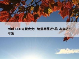 Mini LED电视大火：销量暴涨近5倍 小米功不可没