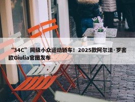 “34C”同级小众运动轿车！2025款阿尔法·罗密欧Giulia官图发布