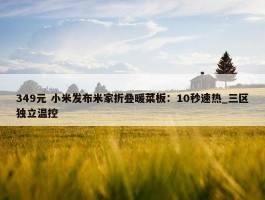 349元 小米发布米家折叠暖菜板：10秒速热_三区独立温控