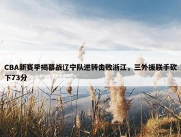 CBA新赛季揭幕战辽宁队逆转击败浙江，三外援联手砍下73分