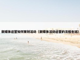 新媒体运营如何策划活动（新媒体活动运营的流程包括）